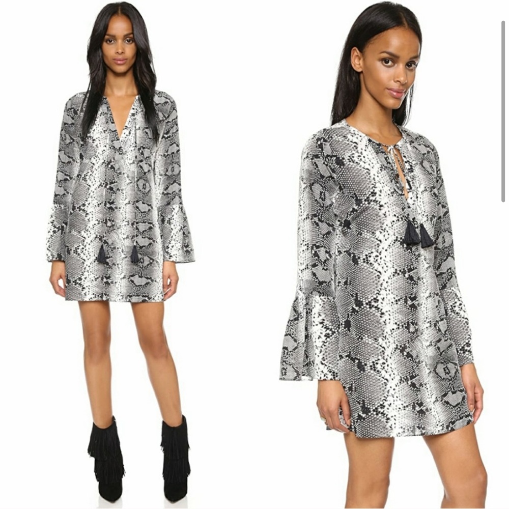 Elizabeth & James snakeskin silk dress